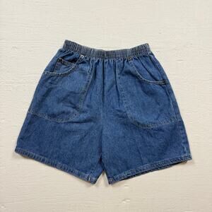 Vintage 90s Cabin Creek High Waisted Denim Shorts, Size 6 Petite